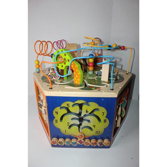 B. toys Wooden Activity Cube - Youniversity A School-Themed Activity Center - Picture 4 of 6